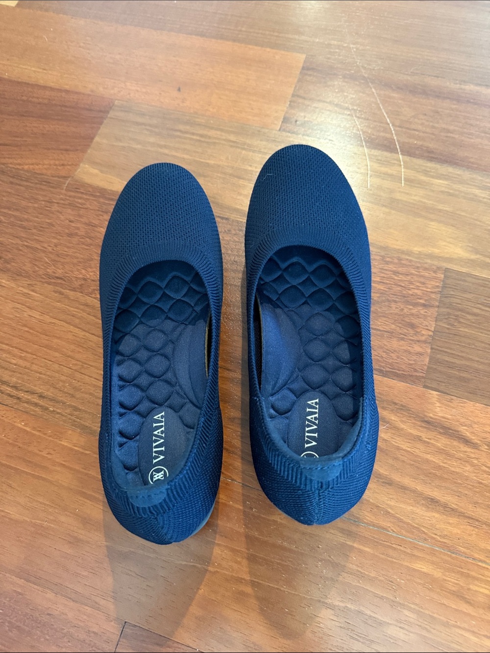 VIVAIA Navy Knit Slip-On Comfort Flats